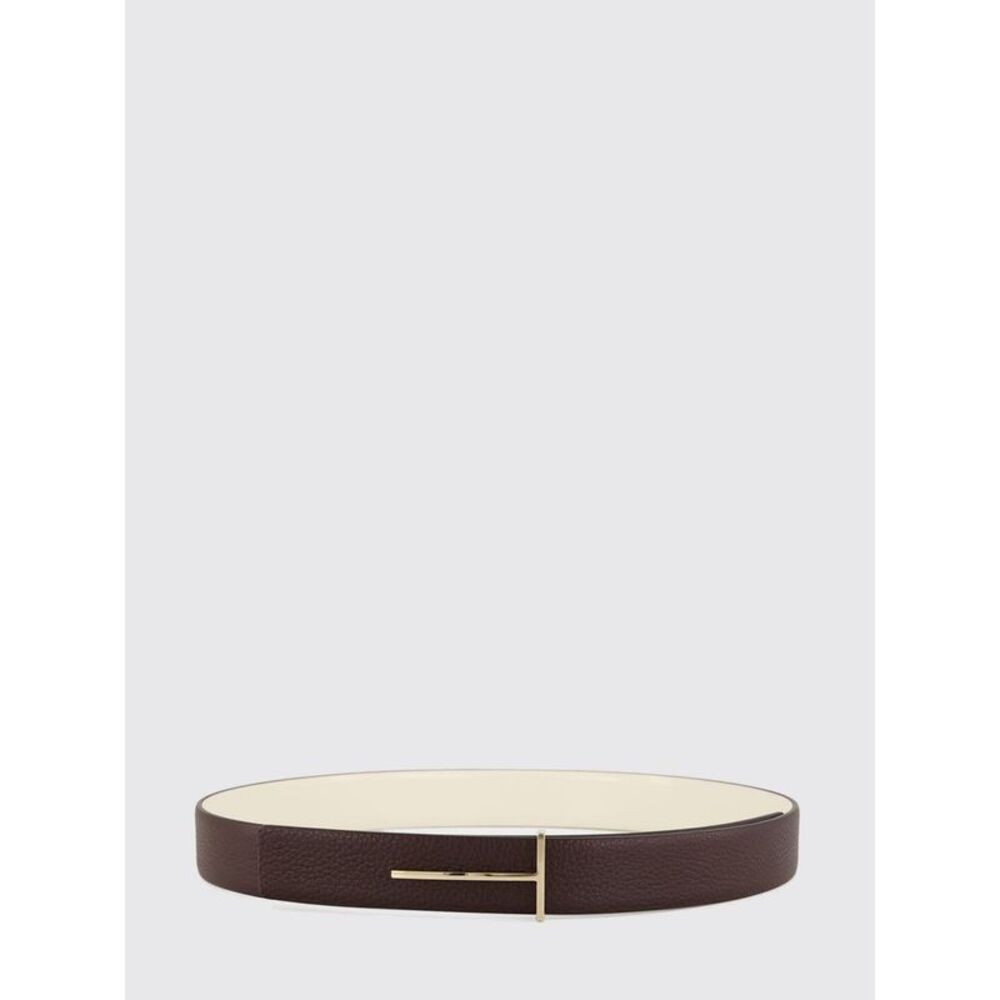 Tom Ford Women Tom Ford Hammered Calfskin Belt With Monogram Buckle